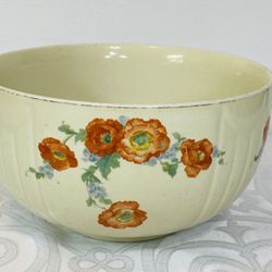 VNTG Hall’s Superior Quality Kitchenware Orange Poppy Serving Bowl 7 3/8"