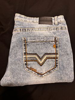 light blue baggy jeans