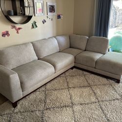 Living Spaces Gray Sectional Couch