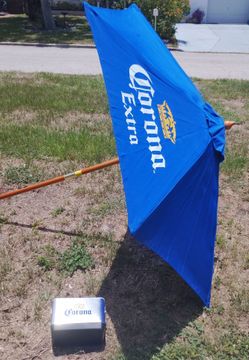 Corona umbrella and cooler