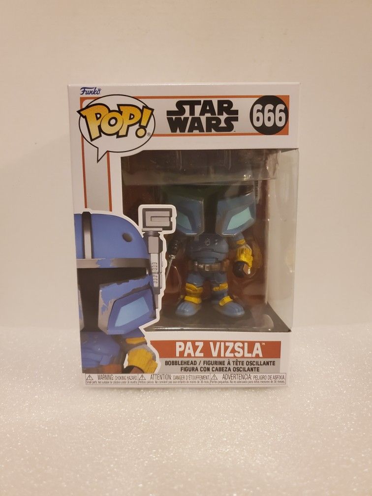 NEW Funko Pop Star Wars The Mandalorian Paz Vizsla Vinyl Figure #666