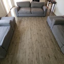 5-Piece Sectional Couch With Pillows