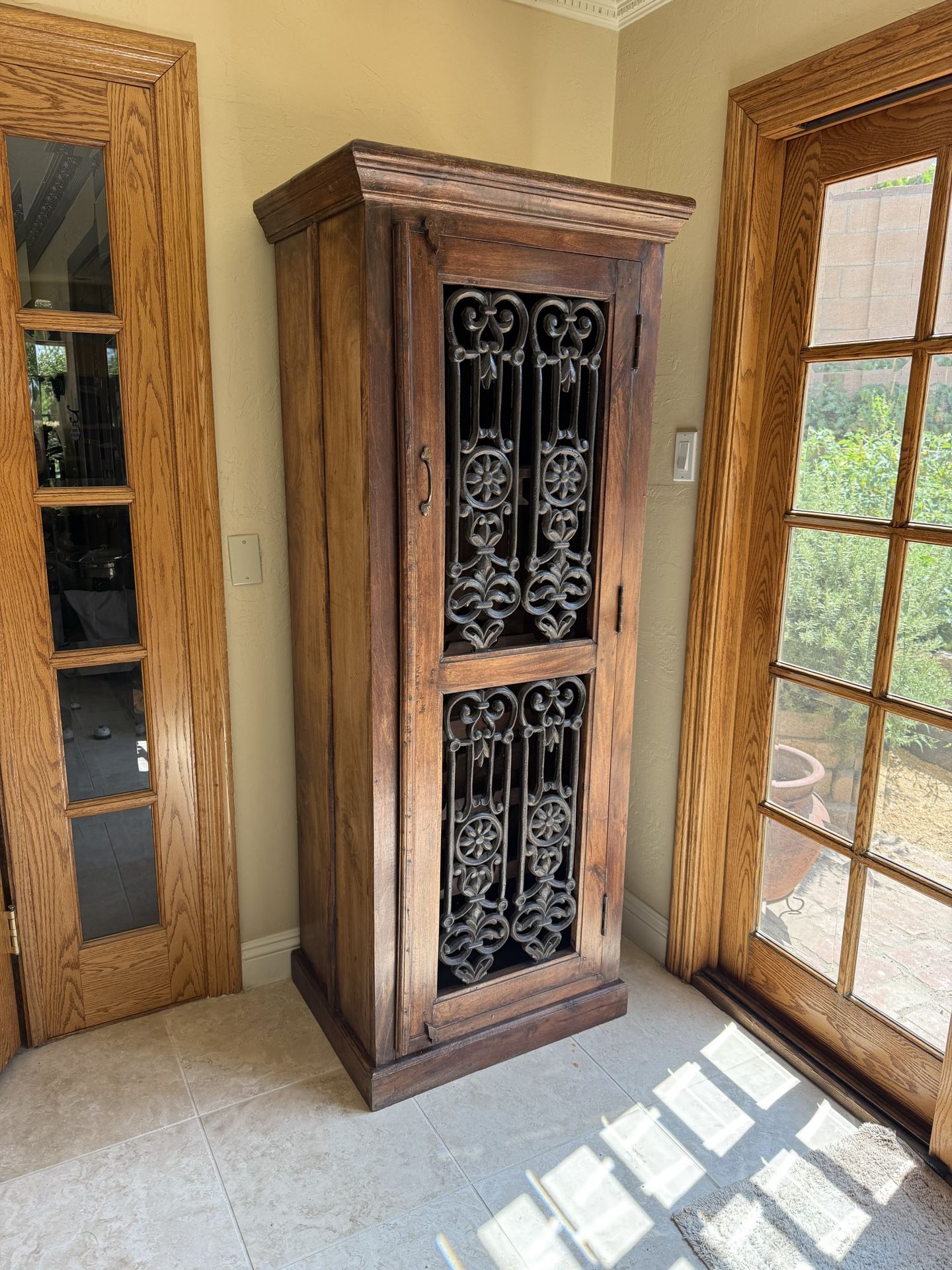 Rustic Wine & Glass Cabinet