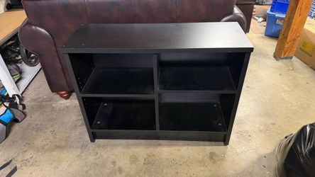 Black storage console / Shelving Unit