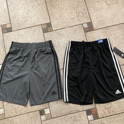 NWT Adidas Boys Shorts 2 Pack Size L 14/16