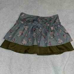 Floral Ruffle Skirt Junior Women Small A001