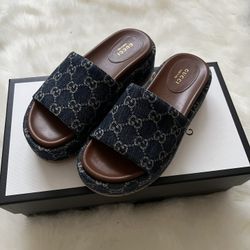 Gucci platform slide sandal  $400
