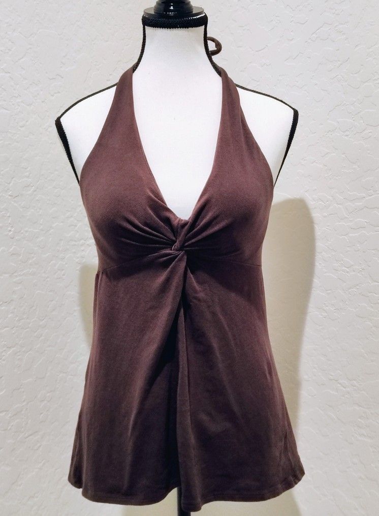VINTAGE Victoria's Secret IPEX Halter TankTop w/Built-In Padded/Wired/PushUp Bra