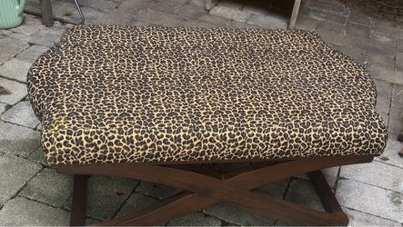 Large Leopard Design Ottoman or Table