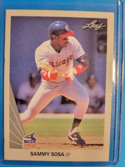 Sammy Sosa Rookie Card 1990 Leaf #220