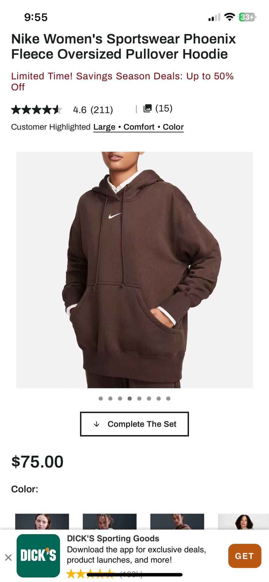 Women Nike Brown Sweater