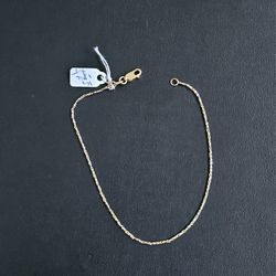 18k Gold Two Tone Bracelet 7.5 Inch