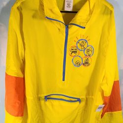 Disney Parks Pixar “Inside Out’ Windbreaker yellow size Adult L. NWT