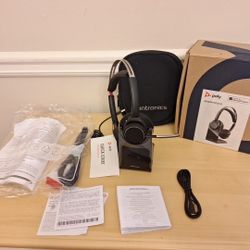 Poly Voyager Focus UC Bluetooth Headphones Open Box .