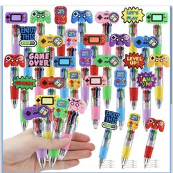 CZWZ 30Pcs Mini Multicolor Pens in One 4-in-1 Cute Pens Bulk for Kids, Ballpoint Pen for Birthdays and Children's Parties, Fun Gifts Assorted Ink Kawa