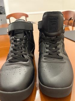 Fila Black High-Top Leather Sneakers