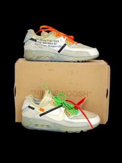 2017 nike off white air max 90 original the ten size 9 excellent condition white green orange