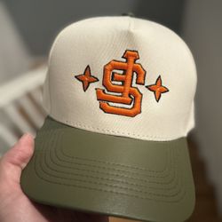 San Francisco Upside Down Logo With Leather Brim