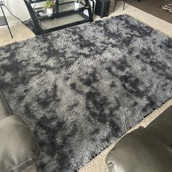 Gray And Black Living Room Rug