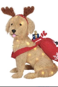 Light-Up Christmas Dog Decoration