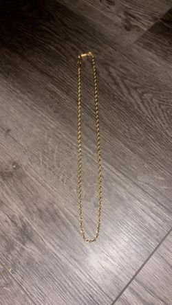 Solid 18KT Gold Necklace Rope 45 GRAMS