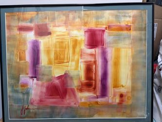 Original Abstract Painting – Signed – 28” x 22”