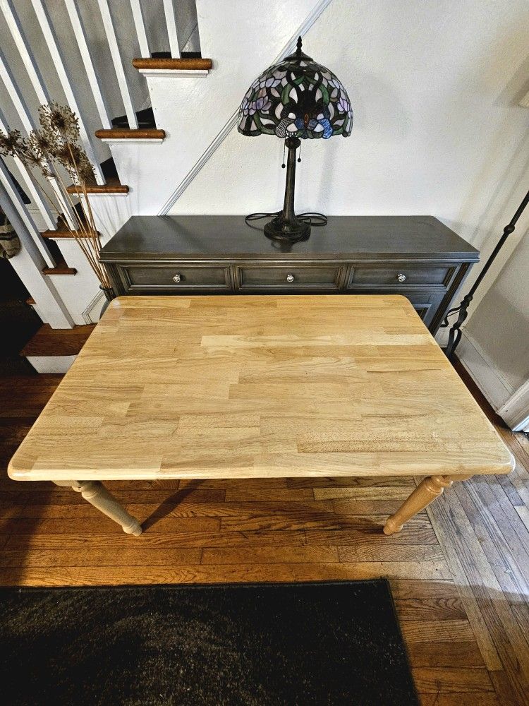 Natural Solid Wood Kitchen Dining Table