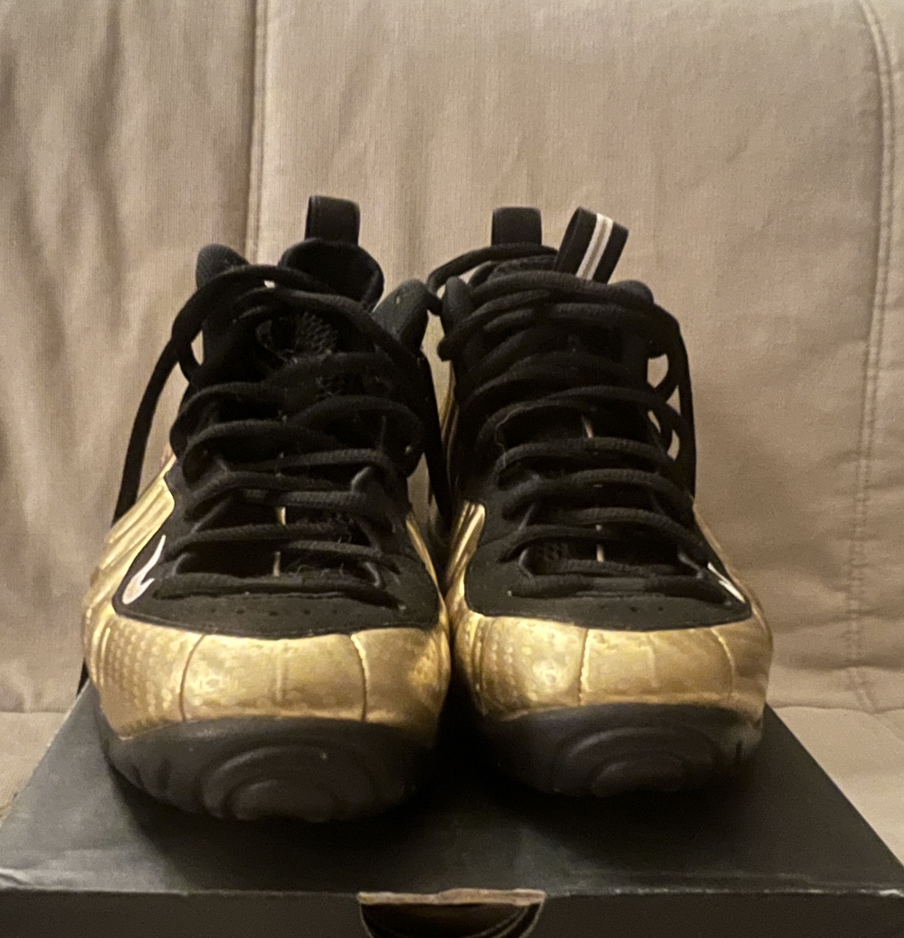 Gold Nike Foamposite Shoes 7.5 US Men’s 