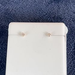 Baby 10k gold / Moissanite stud earrings
