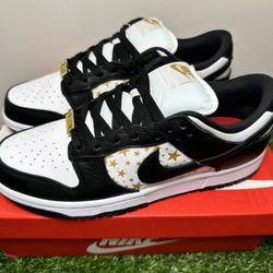 NIKE SB DUNK LOW SUPREME STARS BLACK WHITE NEW SALE SNEAKERS SHOES MEN SIZE 9.5 43 A5