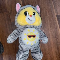 carebearss yellow funshine bear kitty cat 