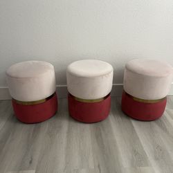 3 Set Of Ottomans 