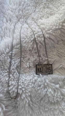Supernatural Kansas License Plate Necklace