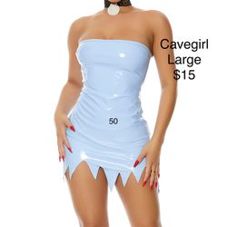 Betty Flintstones Costume Dress Womens Large Cave Woman Halloween