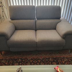 Gray Recliner Sofa Living Spaces 
