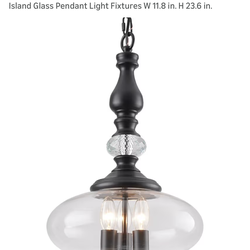 Large Black  Pendant Light