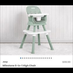 High chair/ Jeep Milestone 6 in 1 high chair/ baby/ kids/ Jeep/ Furniture/ Kitchen/ new