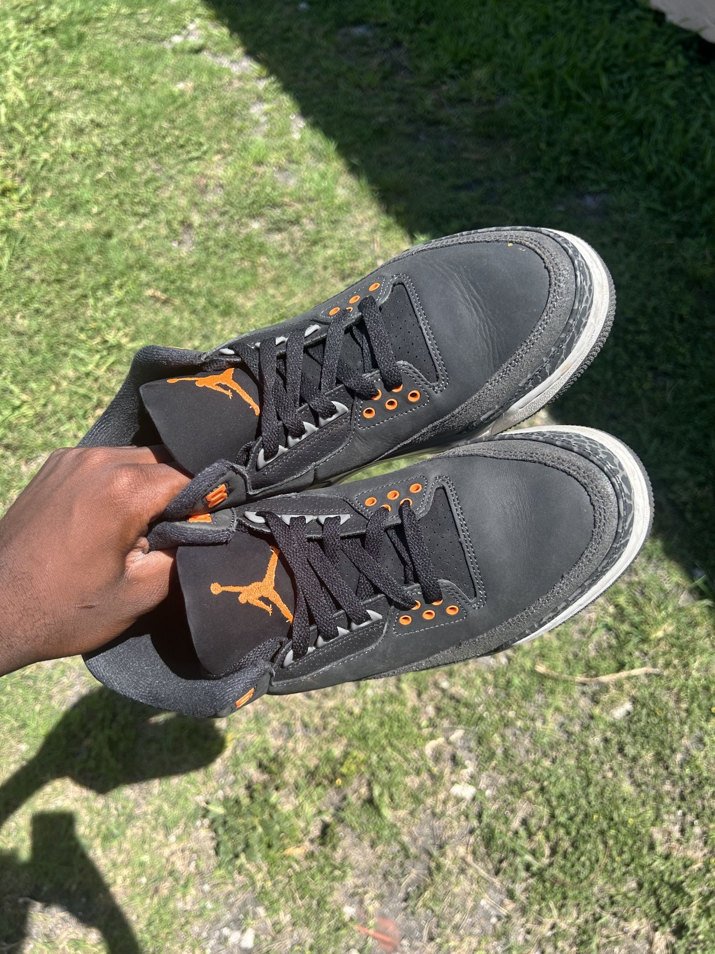 Nike Air Jordan 3 Retro Mid Night Stadium Black/Orange FEAR Pack Men's Size 9