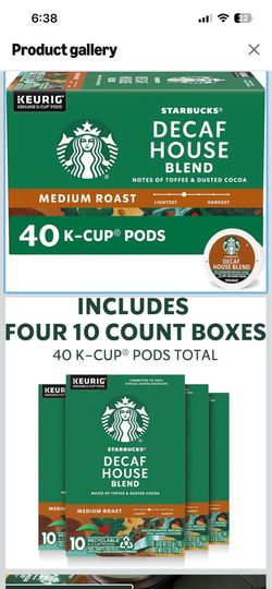 Decaf coffee pods