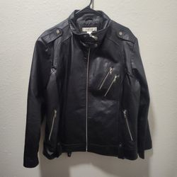 Black Faux Leather Jacket 