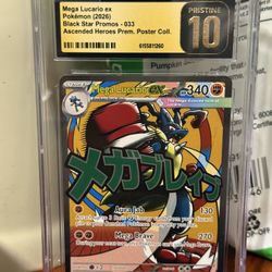 Pokemon Mega Lucario EX Black Star Promo 033 CGC Pristine 10