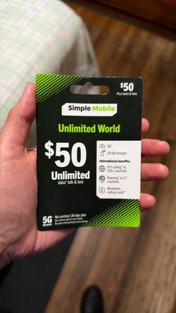 Simple Mobile card
