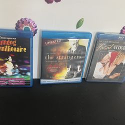 BLU RAY DVS’s NEW SEALED - LOT OF 3  , SLUMDOG MILLIONAIRE, FATAL ATTRACTION & THE STRANGERS. $5 each