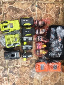 Ryobi battery and chargers (and ridgid)