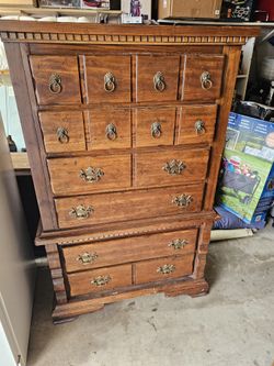 6 Drawers Dresser  57" High  X 37" Wide X 18" Deep 