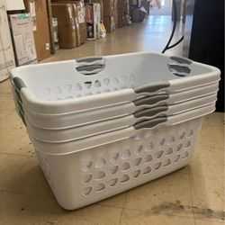 🧺 Sterilite Large White Laundry Basket – Durable & Lightweight, NEW