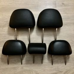 Black Leather Headrest Set Subaru