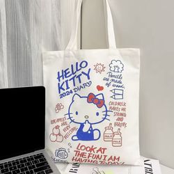 Hello Kitty canvas tote bag