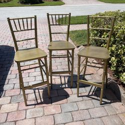 Golden Bar Stools (set of 3)
