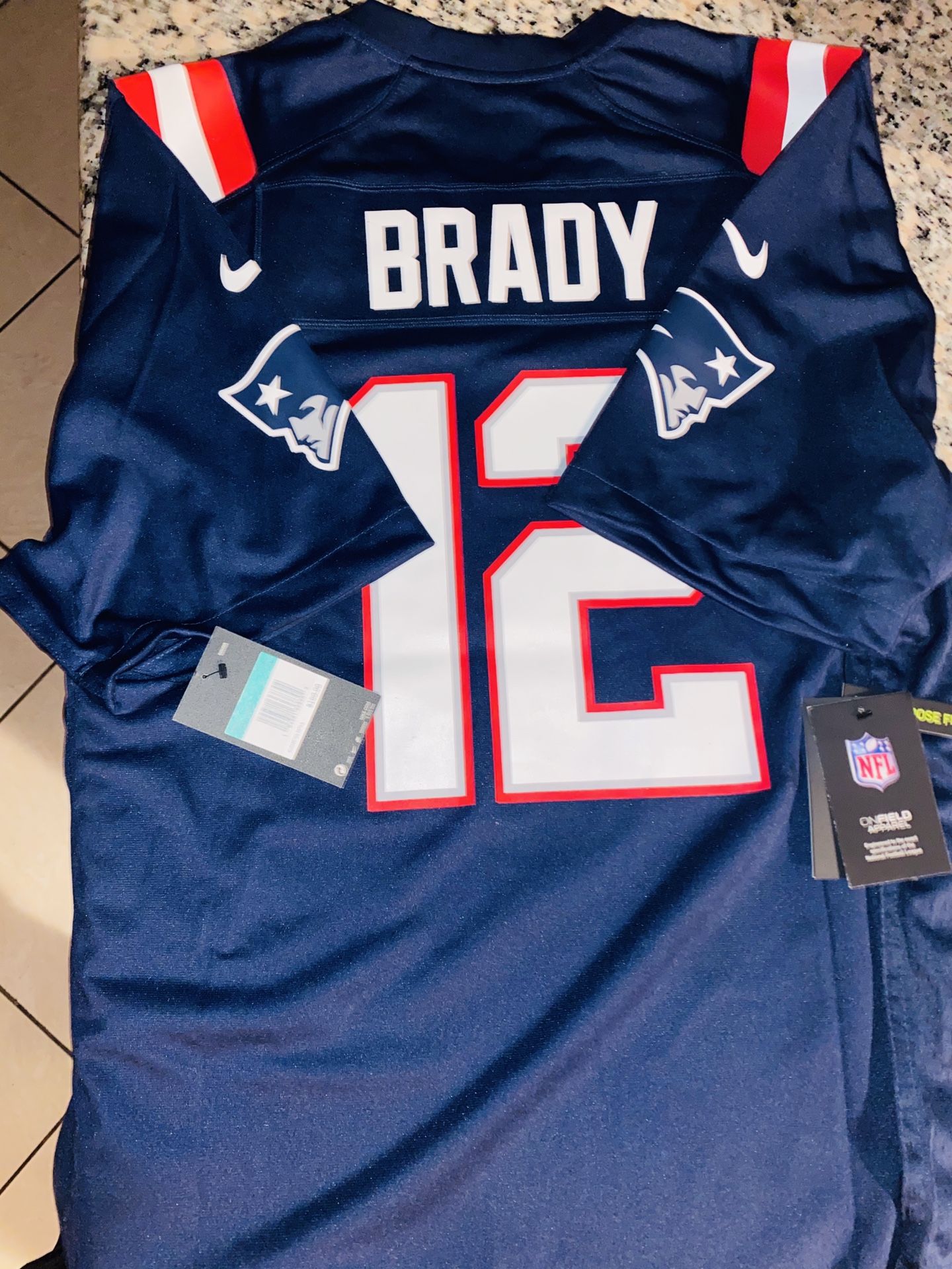 New England Patriots Navy TOM BRADY JERSEY XL